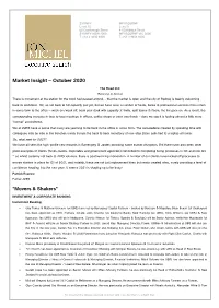 Market Insight – October 2020