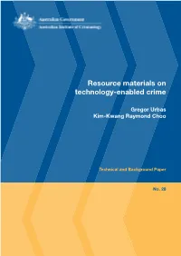 Resource Materials on Technology-Enabled Crime