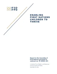 Enabling First Nations Children to Thrive