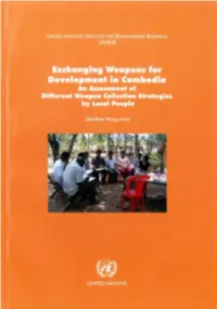 Exchanging Weapons for Development in Cambodia