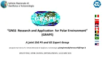 “GNSS Research and Application for Polar Environment” (GRAPE)