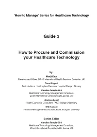 Guide 3 How to Procure and Commission Your Healthcare