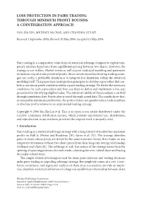 Loss Protection in Pairs Trading Through Minimum Profit Bounds: a Cointegration Approach