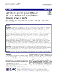 Microbiome-Driven Identification of Microbial Indicators for Postharvest