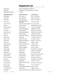 Registrant List