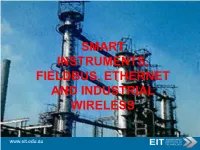 Smart Instruments, Fieldbus, Ethernet and Industrial Wireless