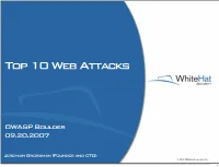 Top 10 Web Attacks