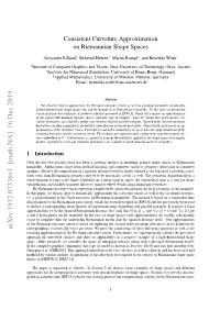 Consistent Curvature Approximation on Riemannian Shape Spaces