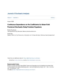 Continuous Dependence on the Coefficients for Mean-Field Fractional Stochastic Delay Evolution Equations