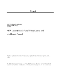 Decentralized Rural Infrastructure and Livelihoods Project