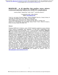 MOATAI-VIR - an AI Algorithm That Predicts Severe Adverse Events and Molecular Features for COVID-19’S Complications
