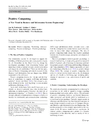 Positive Computing a New Trend in Business and Information Systems Engineering?