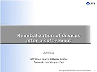 Reinitialization of Devices After a Soft-Reboot