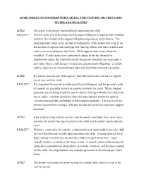 Some Things to Consider When Filing for Custody Or Visitation Myths and Realities