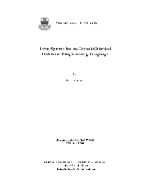 University of Alberta Type System for an Object-Oriented Database Programming Language