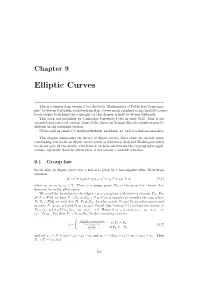 Elliptic Curves