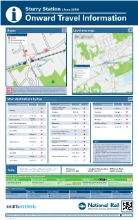 Sturry Station (June 2019) I Onward Travel Information Buses Local Area Map