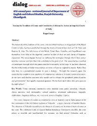 Tracing the Tradition of Comic and Constructive Criticism by Jesters in Imperial Courts of India Rajpal Jangir Abstract: The