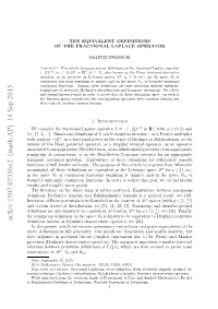 Arxiv:1507.07356V2 [Math.AP]