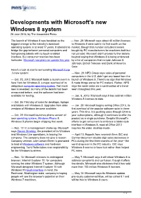 Developments with Microsoft's New Windows 8 System 26 June 2013, by the Associated Press