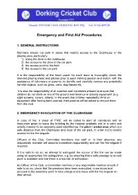 Emergency and First Aid Procedures
