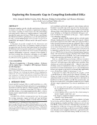Exploring the Semantic Gap in Compiling Embedded Dsls