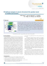 Hafnium Isotopes in Zircons Document the Gradual Onset of Mobile-Lid Tectonics