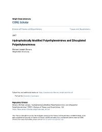 Hydrophobically Modified Polyethyleneimines And