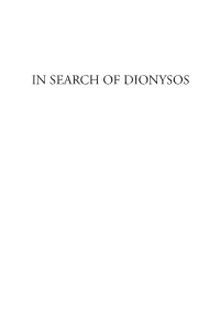 In Search of Dionysos