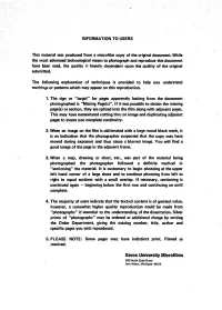 INFORMATION to USERS Xerox University Microfilms