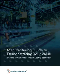 Manufacturing Guide to Demonstrating Your Value