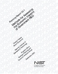 Methods for Assessing the Economic Impacts of Government R&D