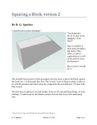 Squaring a Block, Version 2
