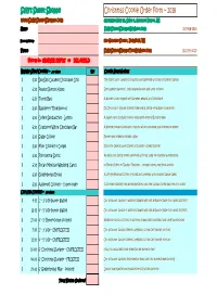 Christmas Cookie Menu with Descriptions 2018