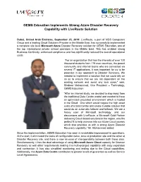 GEMS Education Implements Strong Azure Disaster Recovery Capability with Liveroute Solution
