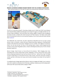 MALIBU LAUNCHES SUMMER HOLIDAY RESORT for the ULTIMATE STAYCATION Beach-Side Pool Experience in the Heart of London to Be Hosted by Ibiza Weekender’S, David Potts