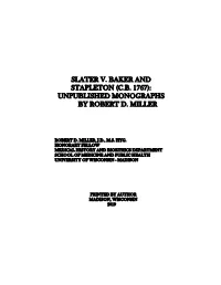 Slater V. Baker and Stapleton (C.B. 1767): Unpublished Monographs by Robert D. Miller
