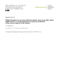 Supplement of Hidden Biosphere in an Oxygen-Deficient Atlantic Open