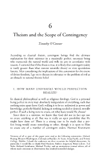 Theism and the Scope of Contingency