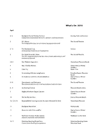 What's on 2010 for the Very Latest Events Update Click On: Www