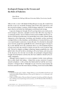 Ecological Change in the Oceans and the Role of Fisheries