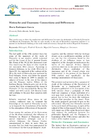Nietzsche and Unamuno: Connections and Differences