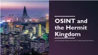 OSINT and the Hermit Kingdom