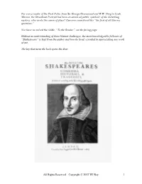 Secrets of the Droeshout Shakespeare Etching