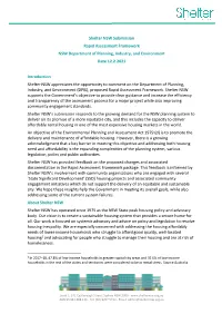 Shelter NSW Submission Rapid Assessment Framework NSW Department of Planning, Industry, and Environment Date 12.2.2021