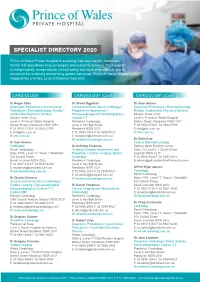 Specialist Directory 2020