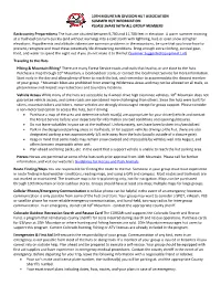 10Th Mountain Division Hut Association Summer Hut Information Please Share with All Group Members