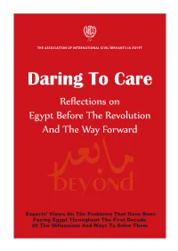 Daring to Care Reﬂections on Egypt Before the Revolution and the Way Forward