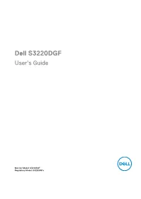 Dell S3220DGF Monitor User's Guide
