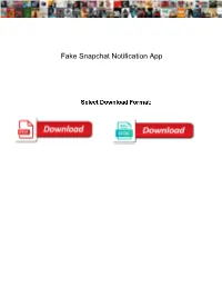 Fake Snapchat Notification App